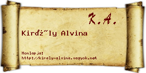 Király Alvina névjegykártya